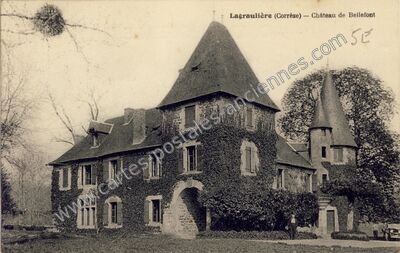 Carte postale ancienne Chateau de Bellefond — Lagraulière (Corrèze)