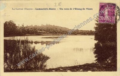 Carte postale ancienne Etang de Viers — Lamazière-Basse (Corrèze)
