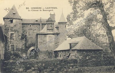 Carte postale ancienne Le Château de Beauregard — Lanteuil (Corrèze)