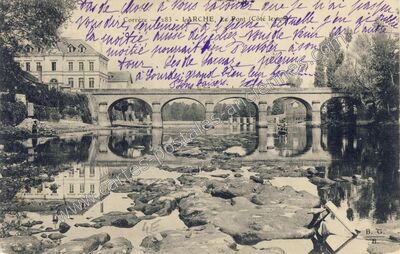 Carte postale ancienne Le Pont (Côté levant) — Larche (Corrèze)