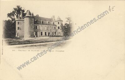 Carte postale ancienne Chateau de Marege — Liginiac (Corrèze)