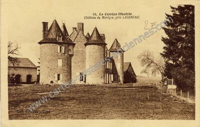 Carte postale ancienne Chateau de Marege — Liginiac (Corrèze)