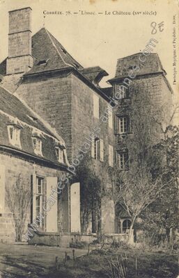 Carte postale ancienne Chateau de Lissac — Lissac-sur-Couze (Corrèze)