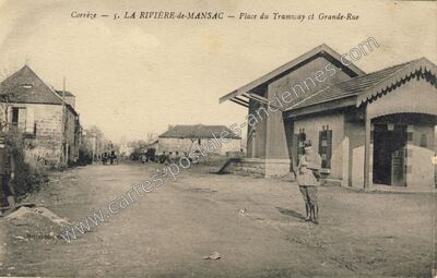 Carte postale ancienne La Riviere de Mansac — Mansac (Corrèze)