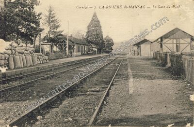 Carte postale ancienne La Riviere de Mansac — Mansac (Corrèze)