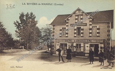 Carte postale ancienne La Riviere de Mansac — Mansac (Corrèze)