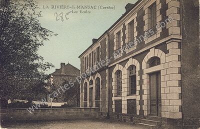 Carte postale ancienne La Riviere de Mansac — Mansac (Corrèze)