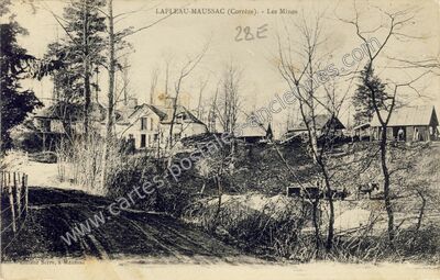 Carte postale ancienne Les Mines — Maussac (Corrèze)