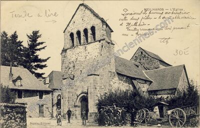 Carte postale ancienne L'Eglise — Meilhards (Corrèze)