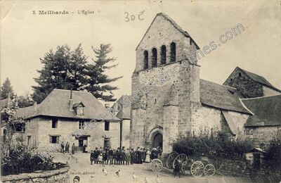 Carte postale ancienne L'Eglise — Meilhards (Corrèze)