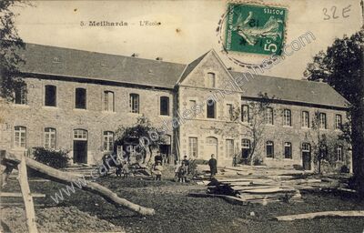Carte postale ancienne L'Ecole — Meilhards (Corrèze)