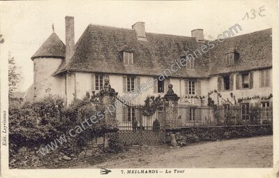 Carte postale ancienne La Tour — Meilhards (Corrèze)