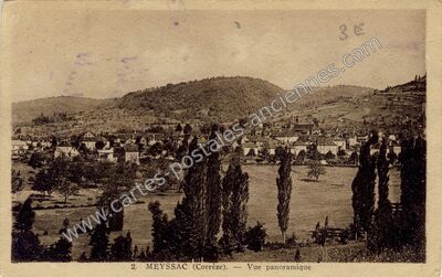 Carte postale ancienne Vue panoramique — Meyssac (Corrèze)