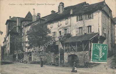 Carte postale ancienne Quartier St-Georges — Meyssac (Corrèze)