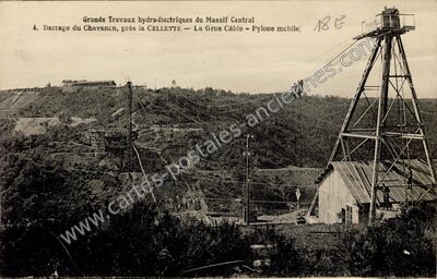 Carte postale ancienne Barrage du Chavanon — Monestier-Merlines (Corrèze)