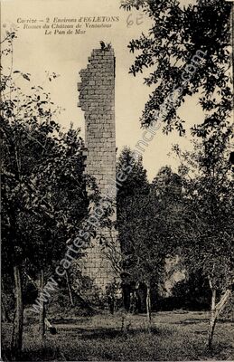 Carte postale ancienne Chateau de Ventadour — Moustier-Ventadour (Corrèze)