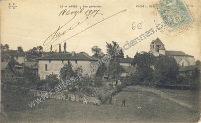 Carte postale ancienne Vue générale — Naves (Corrèze)