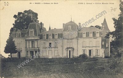Carte postale ancienne Château du Bach — Naves (Corrèze)
