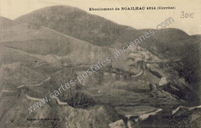 Carte postale ancienne Eboulement — Noailhac (Corrèze)