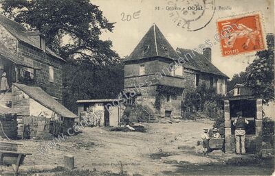 Carte postale ancienne La Brudie — Objat (Corrèze)