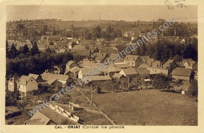Carte postale ancienne Vue générale — Objat (Corrèze)