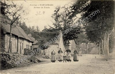 Carte postale ancienne Barsanges — Pérols-sur-Vézère (Corrèze)