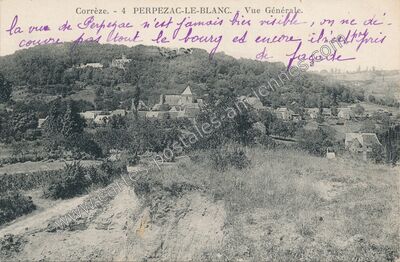 Carte postale ancienne Vue Générale — Perpezac-le-Blanc (Corrèze)