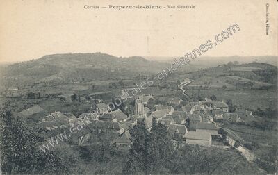 Carte postale ancienne Vue Générale — Perpezac-le-Blanc (Corrèze)
