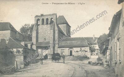 Carte postale ancienne L'Eglise — Perpezac-le-Blanc (Corrèze)