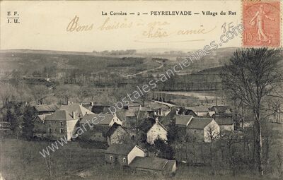 Carte postale ancienne Le Rat — Peyrelevade (Corrèze)