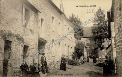 Carte postale ancienne Rue principale — Rosiers-d'Égletons (Corrèze)