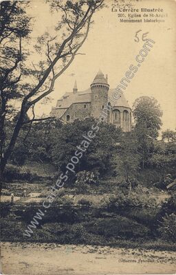 Carte postale ancienne Eglise de St-Angel — Saint-Angel (Corrèze)