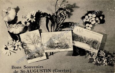 Carte postale ancienne Bons Souvenirs — Saint-Augustin (Corrèze)