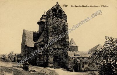 Carte postale ancienne L'Eglise — Saint-Cyr-la-Roche (Corrèze)