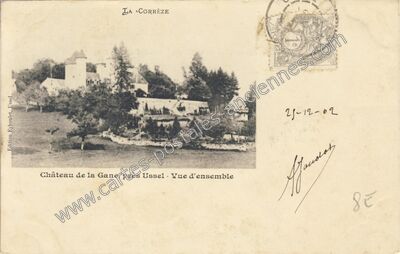 Carte postale ancienne Chateau de la Gane — Saint-Exupéry-les-Roches (Corrèze)