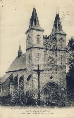 Carte postale ancienne La Corrèze illustrée — L'Eglise — Saint-Exupéry-les-Roches (Corrèze)