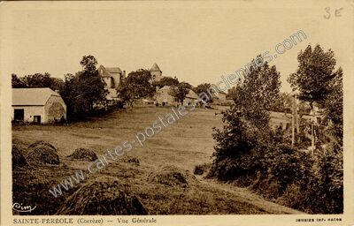 Carte postale ancienne Vue Générale — Sainte-Féréole (Corrèze)