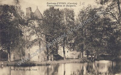 Carte postale ancienne Chateau du Bazaneix — Saint-Fréjoux (Corrèze)