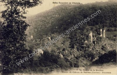 Carte postale ancienne Chateau de Merles — Saint-Geniez-ô-Merle (Corrèze)