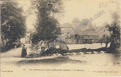 Carte postale ancienne Le Bourg — Saint-Germain-les-Vergnes (Corrèze)