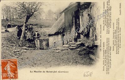 Carte postale ancienne Moulin de St Jal — Saint-Jal (Corrèze)