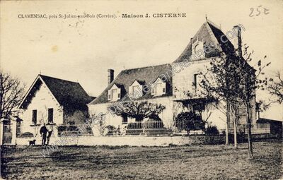 Carte postale ancienne Clamensac — Saint-Julien-aux-Bois (Corrèze)