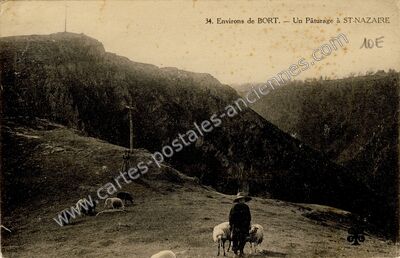Carte postale ancienne St Nazaire — Saint Julien Pres Bort (Corrèze)
