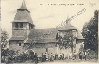Carte postale ancienne L'Eglise (XIIe siècle) — Saint-Mexant (Corrèze)