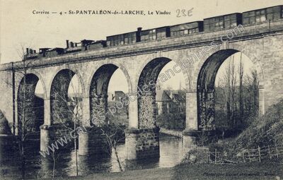 Carte postale ancienne Le Viaduc — Saint-Pantaléon-de-Larche (Corrèze)