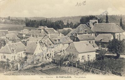 Carte postale ancienne Vue générale — Saint-Pantaléon-de-Larche (Corrèze)