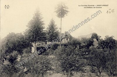 Carte postale ancienne Chateau de Cautine — Saint-Privat (Corrèze)