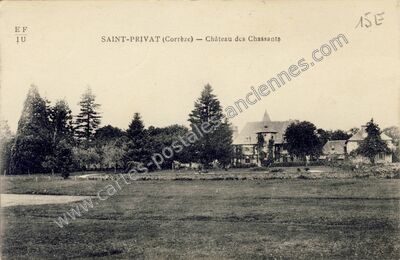 Carte postale ancienne Chateau de Chassants — Saint-Privat (Corrèze)