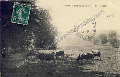 Carte postale ancienne Les Jargats — Saint-Setiers (Corrèze)