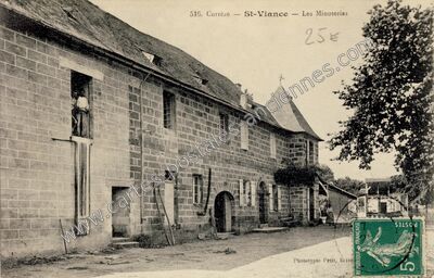 Carte postale ancienne Les Minoteries — Saint-Viance (Corrèze)
